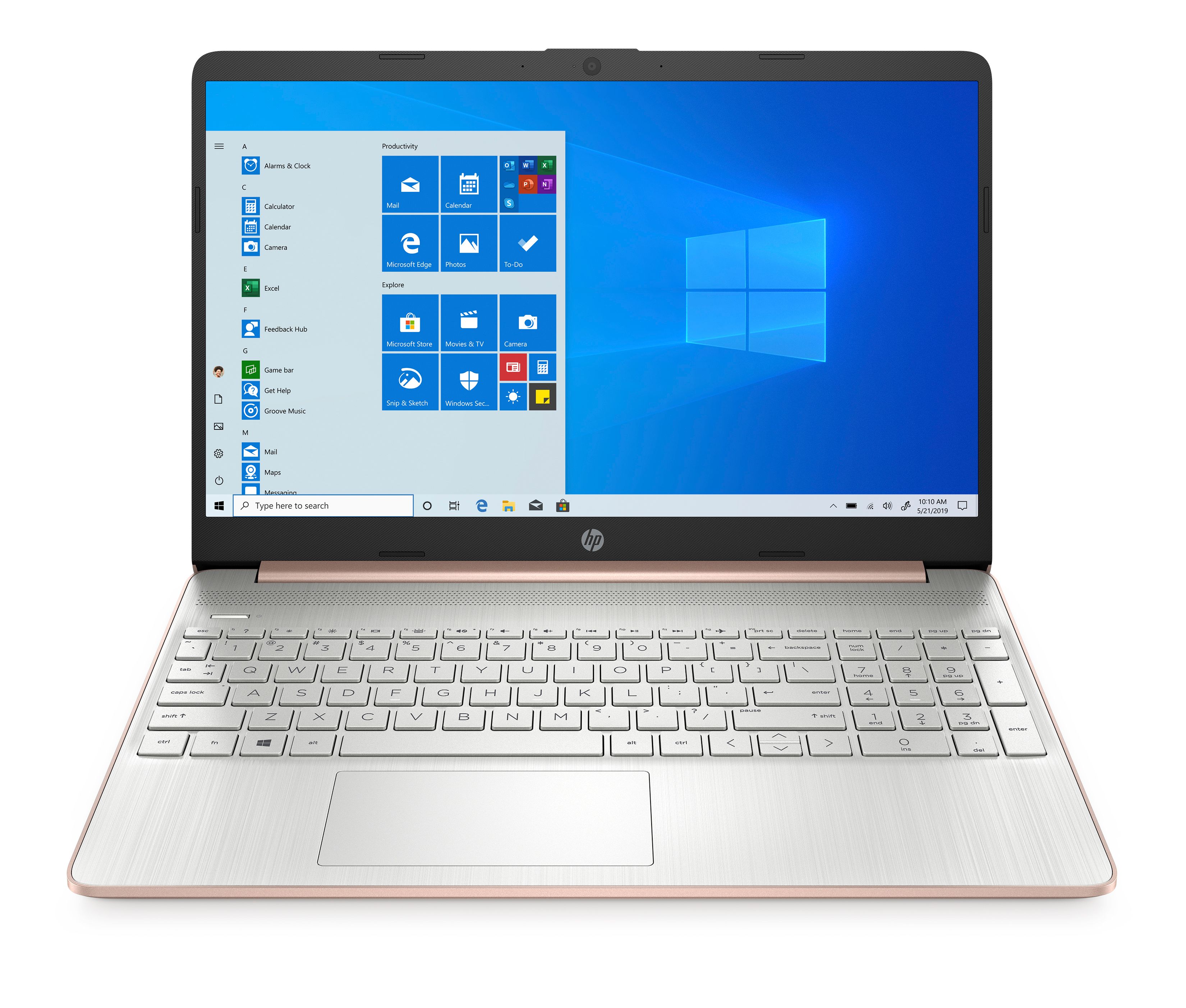 HP 15.6" Ryzen 5 8GB/256GB Laptop-Rose Gold