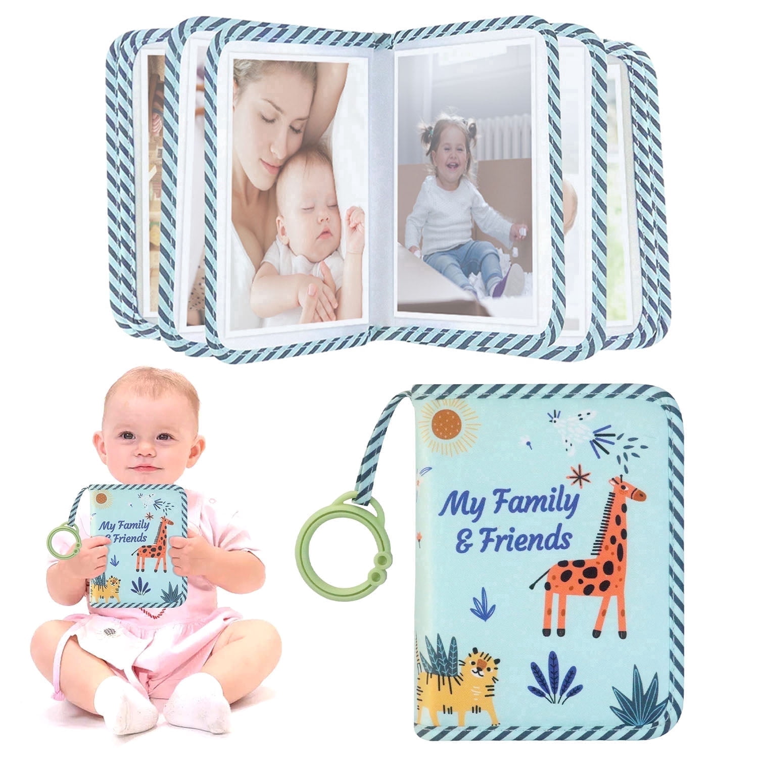 Godery Baby Photo Album, Baby Memory Book Holds 17 Pcs 4X6" Pictures, for Newborn Toddler Kid Boy Girl My Firsts Family Album