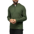 thumbnail image 4 of X RAY JEANS Mens Ribbed Mock Neck Quarter-Zip Sweater, Olive, 2XL, 4 of 10