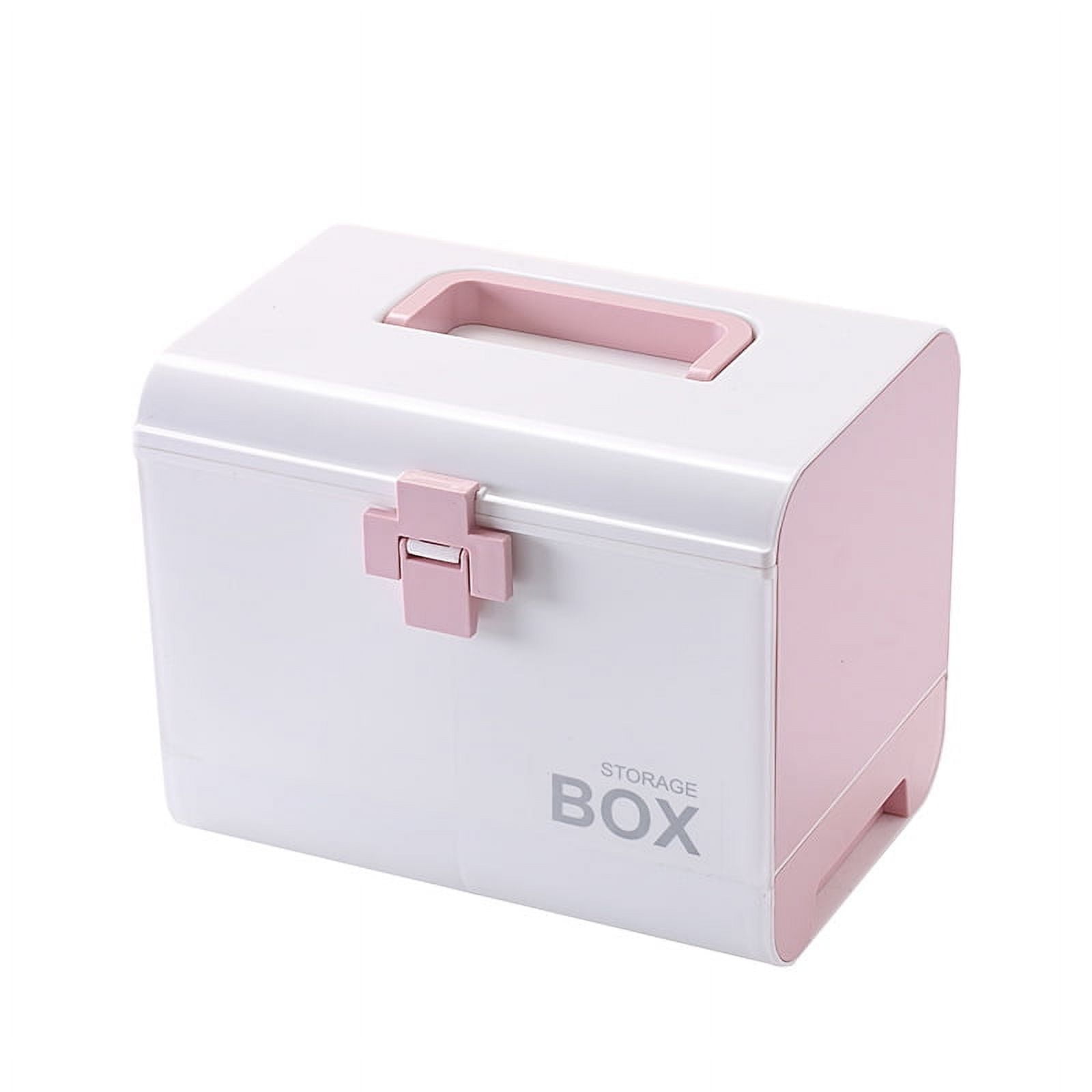 First Aid Box First Aid Kit Medical Box with Removable Tray and Handle Family Emergency Kit Storage Organizer Housewares First Aid Box Nurse Offices