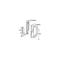 thumbnail image 2 of CRL C1221 White Surface Mounted Hook Style Handle 6-5/8" Screw Holes, 2 of 3