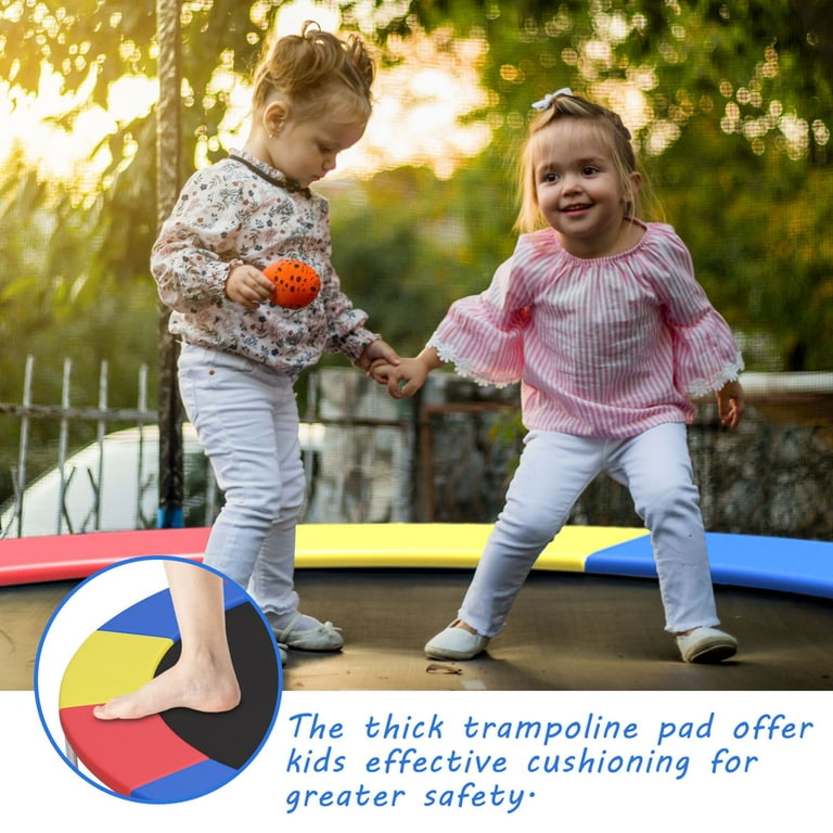 Gymax 16FT Trampoline Replacement Safety Pad, Multi-color PVC