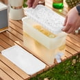 thumbnail image 2 of Hvmvliv Drink Dispenser Drink Dispenser with Faucet Filter Beverage Drink Container for Party 3.5L Cold Water Pitcher Lemonade Stand Juices Jug with Spigot White B(3.5L), 2 of 9