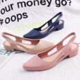 thumbnail image 3 of Sandalias casuales de moda para mujer, conjunto de hilo de tierra de fondo plano de plástico de boca poco profunda coreana, aumento de altura interior de cabeza, sandalias de playa de gelatina de, 3 of 6