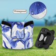 thumbnail image 6 of Haosy Elegant Blue Iris Flowers Golf Mallet Putter Cover Strong Magnetic Leather Golf Club Headcover Closure, 6 of 7