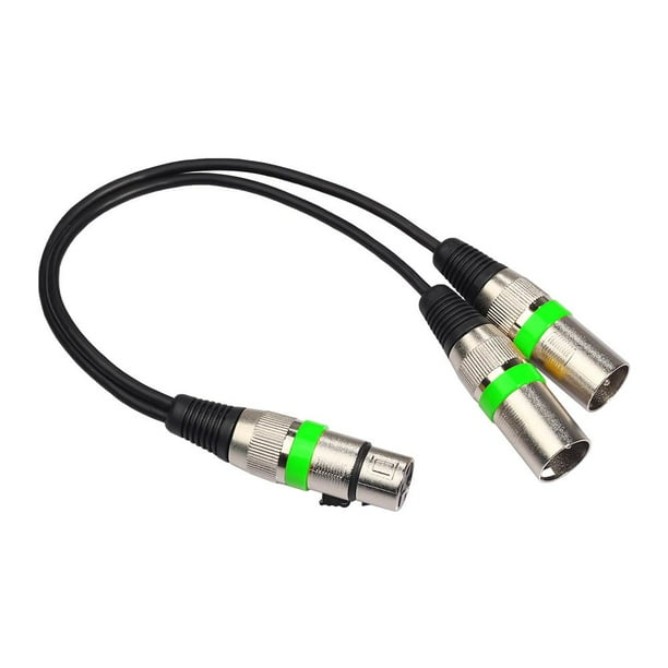 Cable Audio Micrófono 3 Pin Xlr Femenino A Doble Patch Y Divisor 1 2