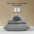 thumbnail image 6 of Sleep Zone Full Sheets Set - 4 Piece Bedding - Jersey Knit Cooling Sheet Set - Soft and Fade Resistant - Easy Care - Deep Pocket (Full,Gull Grey), 6 of 7