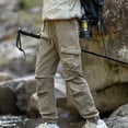 thumbnail image 2 of ameIAEA Cargo Pants for Men Elastic Waist Outdoor Hiking Pants Drawstring Sweatpant with Multi Pockets, 2 of 7