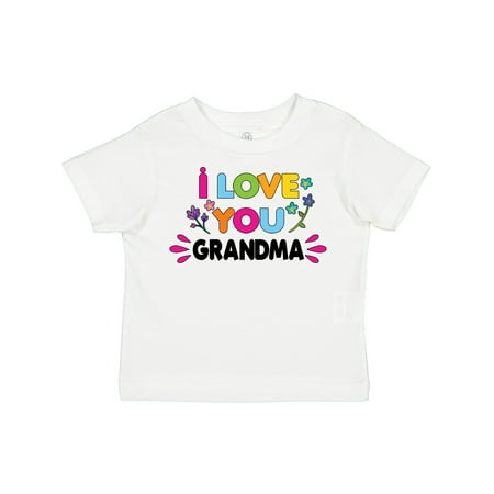 

Inktastic I Love You Grandma with Flowers Girls Toddler T-Shirt