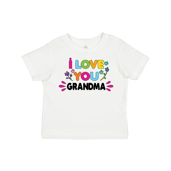 Inktastic I Love You Grandma with Flowers Girls Toddler T-Shirt