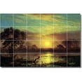 thumbnail image 1 of Ceramic Tile Mural-Albert Bierstadt Waterfront Painting 12. 48" w x 32" h using (24) 8 x 8 ceramic tiles, 1 of 3