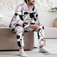 thumbnail image 7 of Lsque Cute Animal with Cow Pattern Long Sleeve Pajama Set for Men - Soft 2-Piece Sleepwear and Loungewear Set with Pockets, Comfy Nightwear-XX-Large, 7 of 7