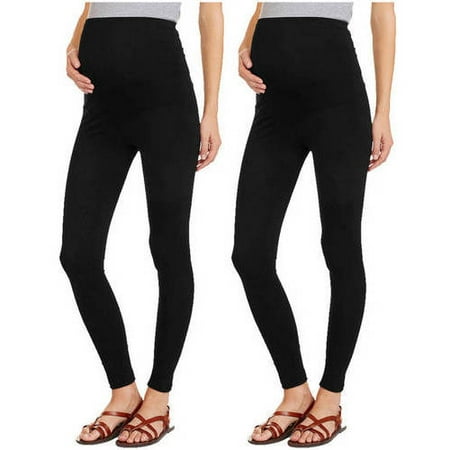 Maternity Full Panel Leggings, 2-Pack Value Bundle