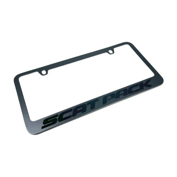 Dodge Scat Pack Blacked Out Zinc Metal License Plate Frame Official Licensed