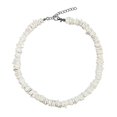 thumbnail image 1 of Shell Choker Necklace Adjustable White Clam Chips Seashell Hawaiian Summer Beach Jewelry, 1 of 5