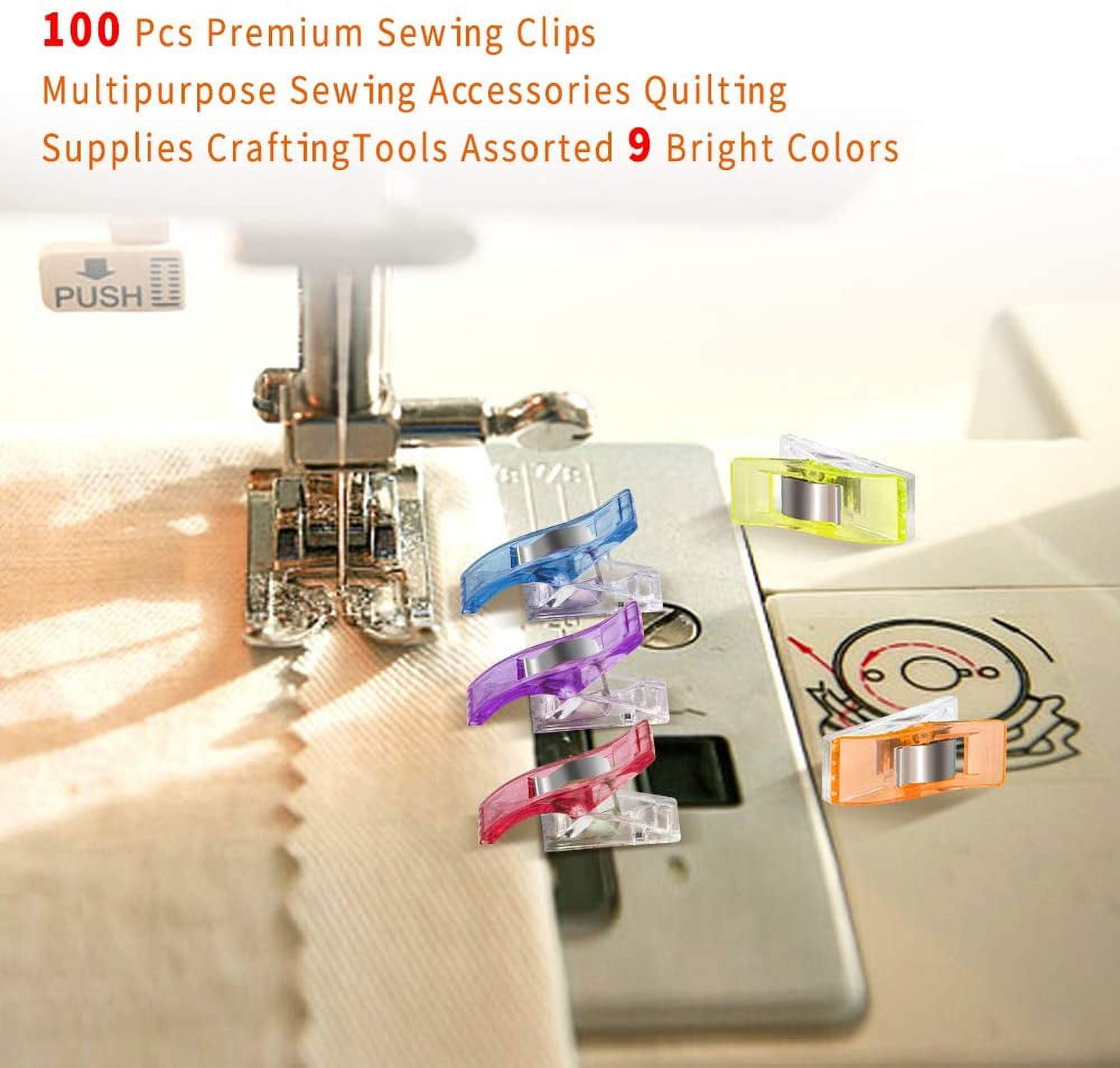 GIXUSIL Sewing Clips and Quilting Clips,Fabric,Craft Clips with Tin Box Package,Pack of 20 (1.06 Inch / Multi-Color）