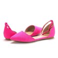 thumbnail image 2 of Dream Pairs Women's Casual D'Orsay Pointed Plain Ballet Comfort Soft Slip On Flats Shoes FUCHSIA FLAPOINTED-NEW size 8.5, 2 of 3