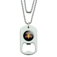 thumbnail image 1 of Eagle Skull Day Of The Dead Southwestern Military Dog Tag Bottle Opener Pendant, 1 of 3