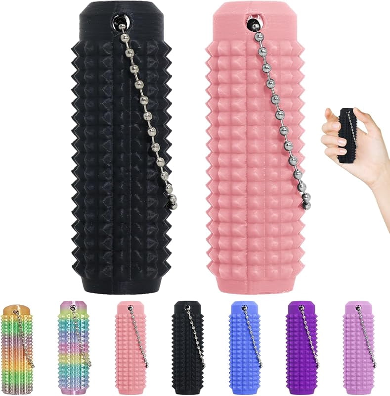Little Fidget Toys,Pain Stim Fidget Toy Reduce Stress for Adults,Anxiety Relief Pain Stim,Spiky Fidget Keychain for Anxiety and Stress Reduction,Novelty Gifts for Friends 1PCS