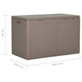 thumbnail image 4 of vidaXL Garden Storage Box 180L Brown PP Wood Look, 4 of 5