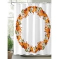 thumbnail image 2 of Fall Shower Curtain Pumpkin Shower Curtains for Bathroom Thanksgiving Decor, Waterproof Polyester Shower Curtain Set with Hooks, Standard Size 66" x 72" Orange Leaves, 2 of 6