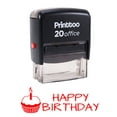 thumbnail image 2 of Printtoo HAPPY BIRTHDAY Self Inking Rubber Stamp Office Stationary Custom Stamp-Red, 2 of 2