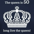 thumbnail image 3 of CafePress - The Queen Is 50 Long Live The T Shirt - Women's Traditional Fit Dark T-Shirt, 3 of 4