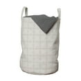 thumbnail image 1 of Mosaic Laundry Bag, Modern Pattern of Overlapping Circles Digital Style Rounded Ovals Art Design, Basket with Handles Drawstring Closure for Laundromats, 13" x 19", Pearl and Dust, by Ambesonne, 1 of 4