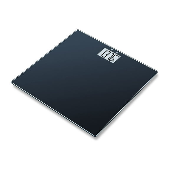 Báscula de vidrio Beurer GS435B con Bluetooth para peso corporal y medición de composición corporal. Báscula digital inteligente para baño que se conecta con la app de salud. Pesa en kg y lb. Color ne