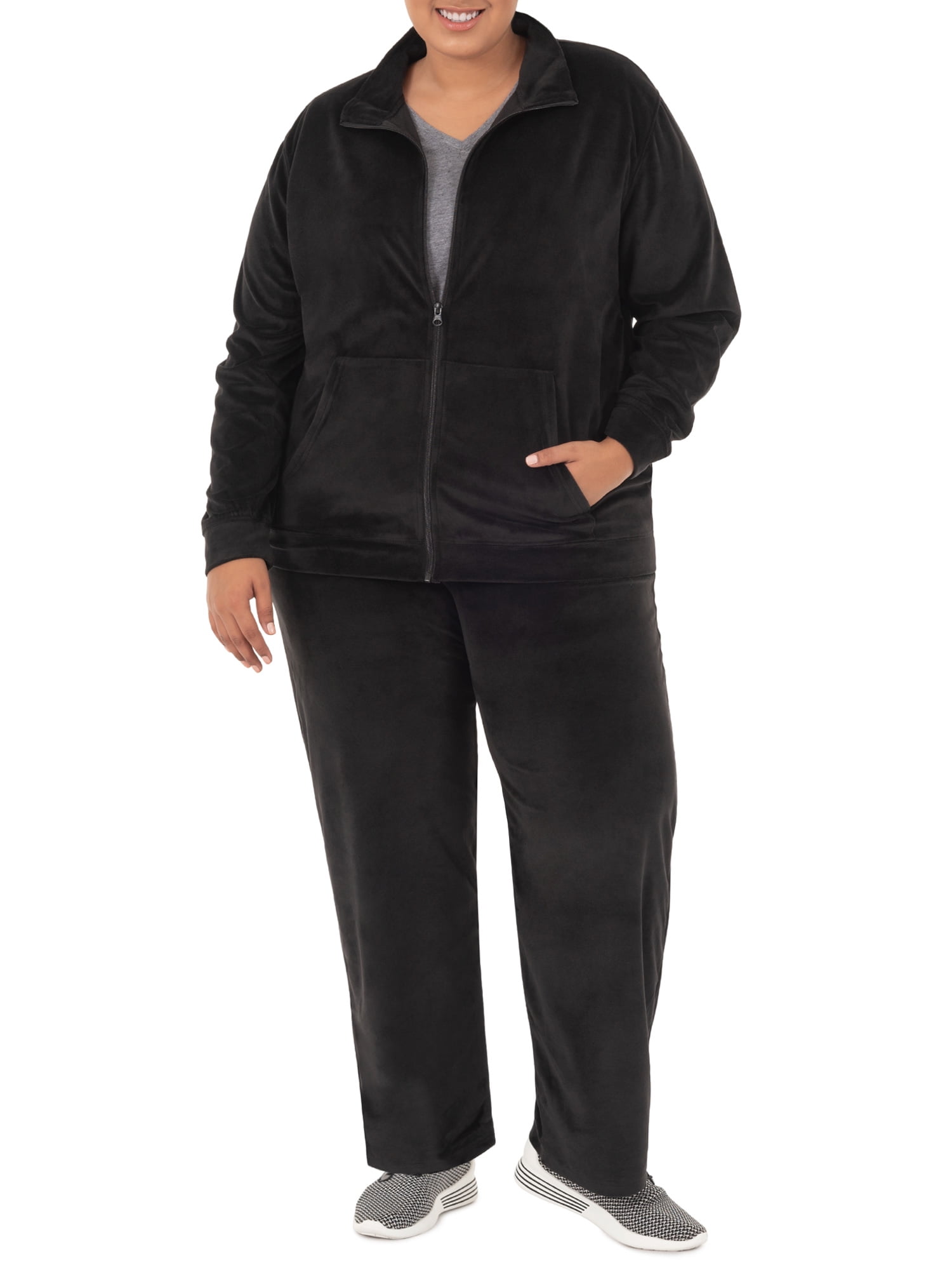 Athletic Works Athletic Works Women's Plus Active Velour ZipUp
