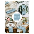 thumbnail image 4 of Hokiten Kitchen Dinner Napkins Set of 6 Light Blue White Flowers Cloth Napkins Reusable Washable Table Napkins for Weddings Cocktail Parties Holiday Table Decor 20x20 Inch, 4 of 8