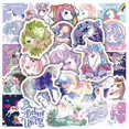 thumbnail image 2 of Pegatinas de unicornio arcoíris de dibujos animados para maleta, monopatín, guitarra, portátil, teléfono, decoración, Graffiti, pegatina impermeable, juguetes para niños, 2 of 3