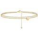 thumbnail image 1 of Pulseras para mujer, regalos para mujer 2022, nuevas pulseras de playa con inicial de corazón para mujer, delicada tobillera en capas bañada en oro de 14 quilates, pulseras de corazón con inicial de l, 1 of 3