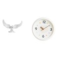 thumbnail image 1 of Escultura de ángel,Estatua de ángel para decoración del hogar,manualidades,color blanco,Reloj de pared,Reloj de pared decorativo,moderno y elegante.,Reloj de pared redondo silencioso y sin, 1 of 8
