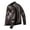 Brown, variant on Durtebeua Long Sleeve Leather Jacket Solid Color Loose Thick Leather Coat Mens Leather Jacket Tall