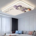 thumbnail image 2 of Fluorescent Light Covers 1 Pack 4x2 ft Cute Groundhog Carrot Ceiling Light Covers Purple Hat Bow Light Filters for Classroom, Office & Home, Drop Ceiling Light Covers, 2 of 8