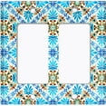 thumbnail image 6 of Metal Light Switch Plate Cover Fancy Teal Tile Pattern TIL012, 6 of 13