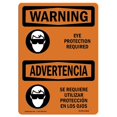 thumbnail image 1 of SignMission OS-WS-A-1218-L-12608 12 x 18 in. OSHA Warning Sign - Eye Protection Required Bilingual, 1 of 1