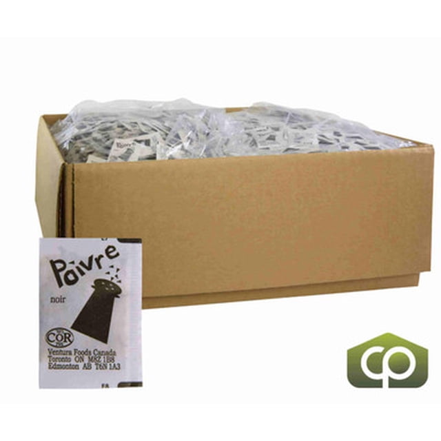 PC Spice Pepper Portion Pac - Convenient Single-Serve Black 6/Case 1000ct