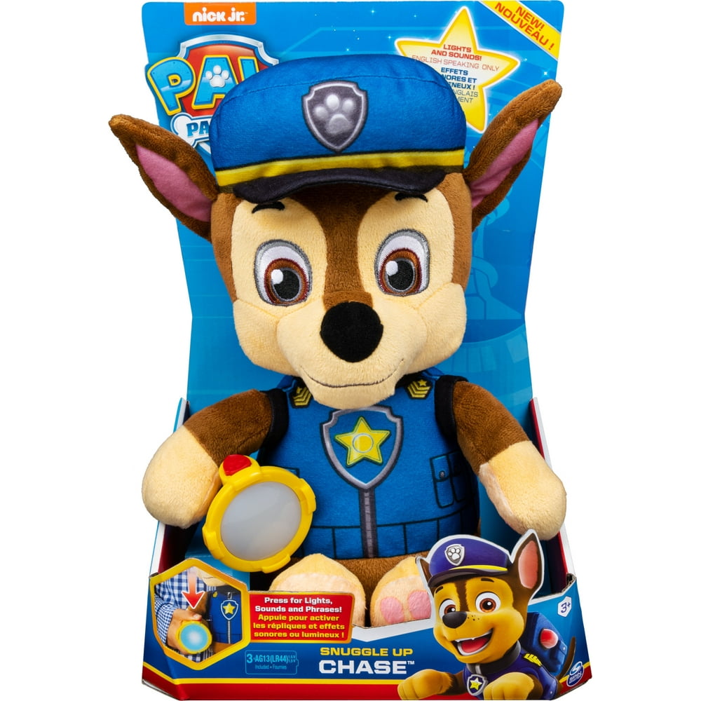 PAW Patrol, Snuggle Up Chase Plush with Flashlight and Sounds, for Kids Aged 3 and Up - Walmart