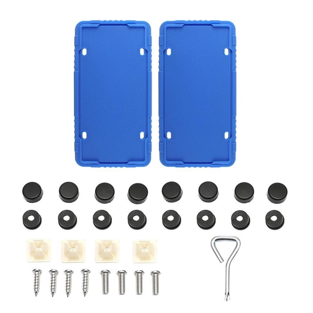 Marco De Silicona Para Matrícula Con Kit De Accesorios De Tornillo Soporte Para Matrícula Con Orificios De Drenaje Para Modelos De Coches Norteamericanos 2 Uds. matsuzay VI009581-03