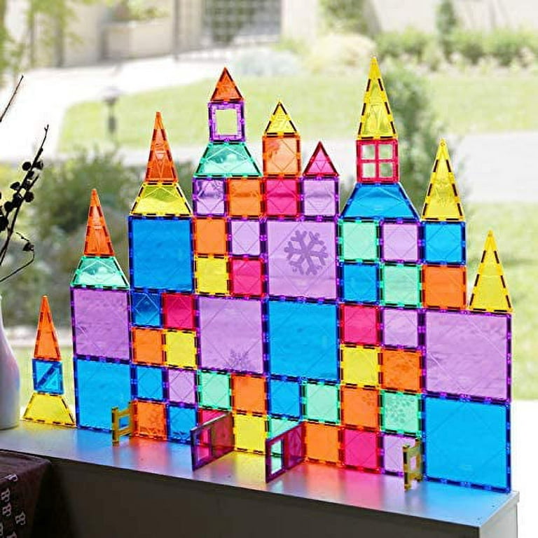 Children Hub 46pcs Magnetic Tiles Set - Educational 3D Magnet Building  Blocks - Building Construction Toys for Kids - Upgraded Version with Strong