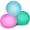 Blue, variant on Mini Stress Balls, 1.57in Solid Malt Sugar Filled Squishy Toys, Small Sensory Fidget Anxiety Relief Item, Prizes for Students, Pink