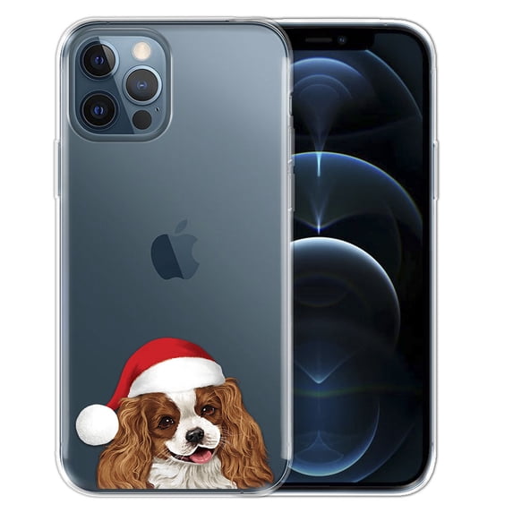 WIRESTER Cavalier King Charles Spaniels Dog Happy Transparent Soft Gel TPU Clear Case Slim Protective Cover for Apple iPhone 12 Pro Max 6.7" 2020