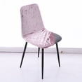 thumbnail image 3 of Shell Chair Covers Stretch,Mid Century Modern Dining Chair Slipcovers Removable Washable Anti-Dust Velvet Lounge Armless Chair Protector for Kitchen Living Room-4 Pcs-Pink, 3 of 7