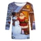 thumbnail image 4 of Camisas Navideñas Para Mujer Tops de Cuello Redondo Blusa Informal Suelta Con Manga 3/4 Y Estampado Navideño Odeerbi  ODB197920, 4 of 5