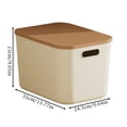 thumbnail image 4 of Plastic Storage Box with Lid, 5.3 x 9.6 x 7in Desktop Organizer for Sundries, Closet Clothes Bin for Home Organization, Household Utility Container, Storage Case, D, 4 of 8