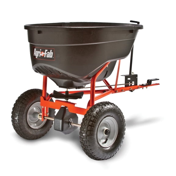 Agri-Fab Tow-Behind Lawn Spreader 130 lb. Capacity Direct-Rod Control Broadcast Spreader Model # 45-0463