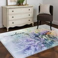 thumbnail image 5 of Purple Spring Lavender Area Rug 4x6 Washable Rug Non Slip Flowers Pastoral Farm Large Area Rug Indoor Floor Carpet for Entryway Bedroom Kitchen Living Room Home Office Dining Room Nursery, 5 of 8