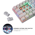 thumbnail image 2 of Motospeed Wireless Bluetooth/Wired 60% Mechanical Keyboard CK62 61 Keys Multi Color RGB LED Backlit Type-C Gaming/Office Keyboard for PC/Mac Gamer (Red Switch, White), 2 of 6